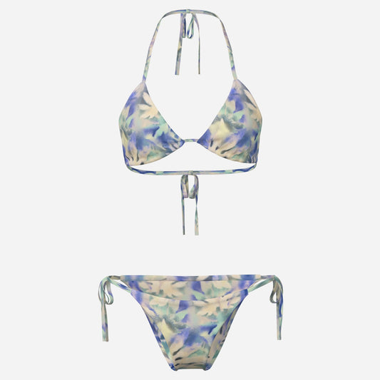 botanical wearable art string bikini green sexy trending viral cool designer unique