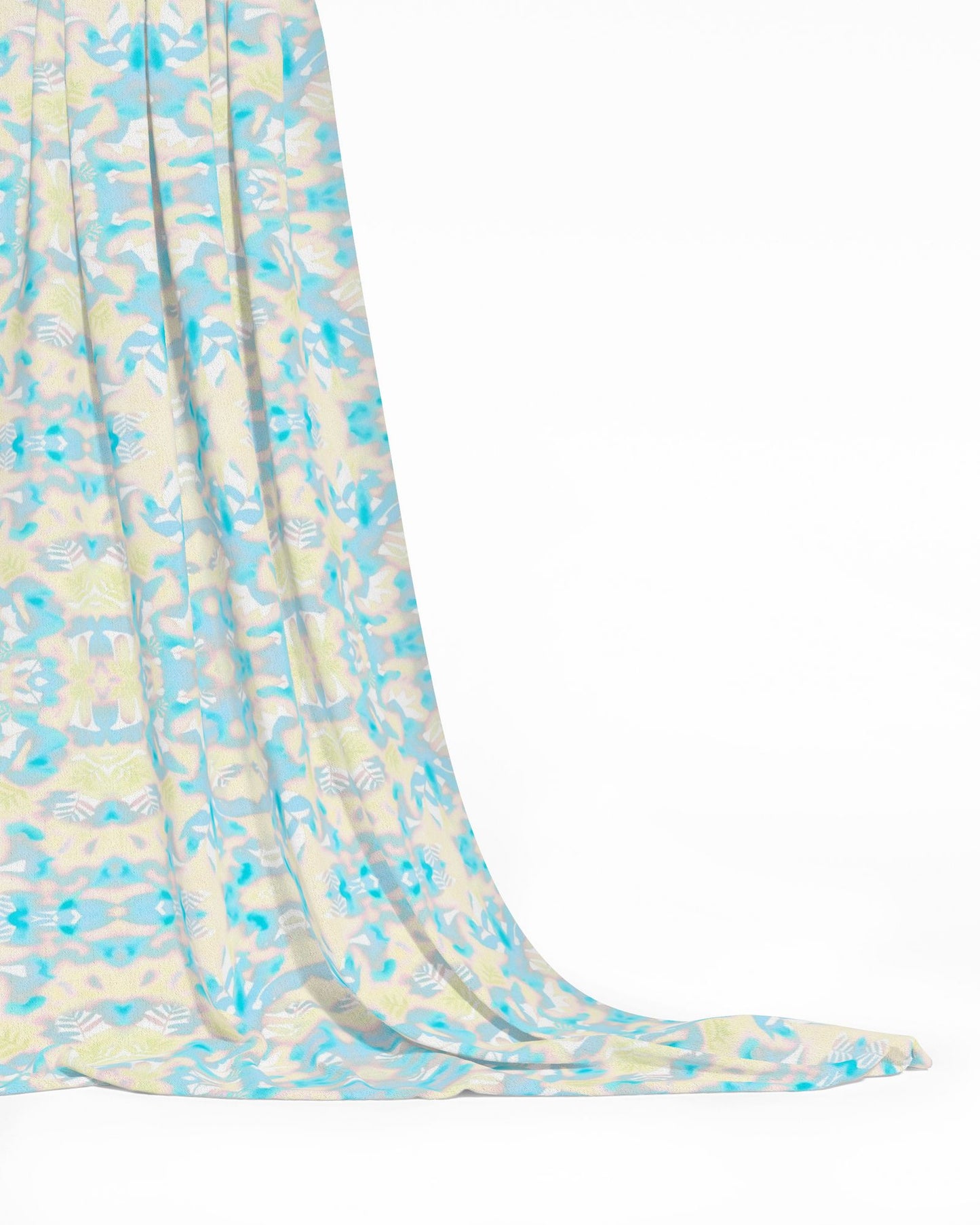 Melammu botanical fabric 01 yellow cyan pink
