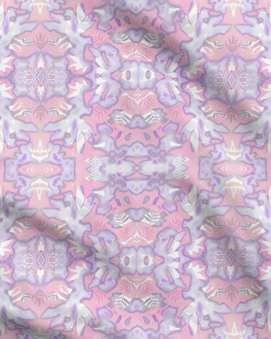 03 Melammu botanical purple and pink ethereal geometric print