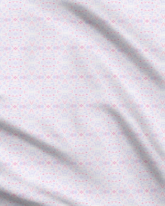 08 Melammu geometric botanical purple and pink fabric