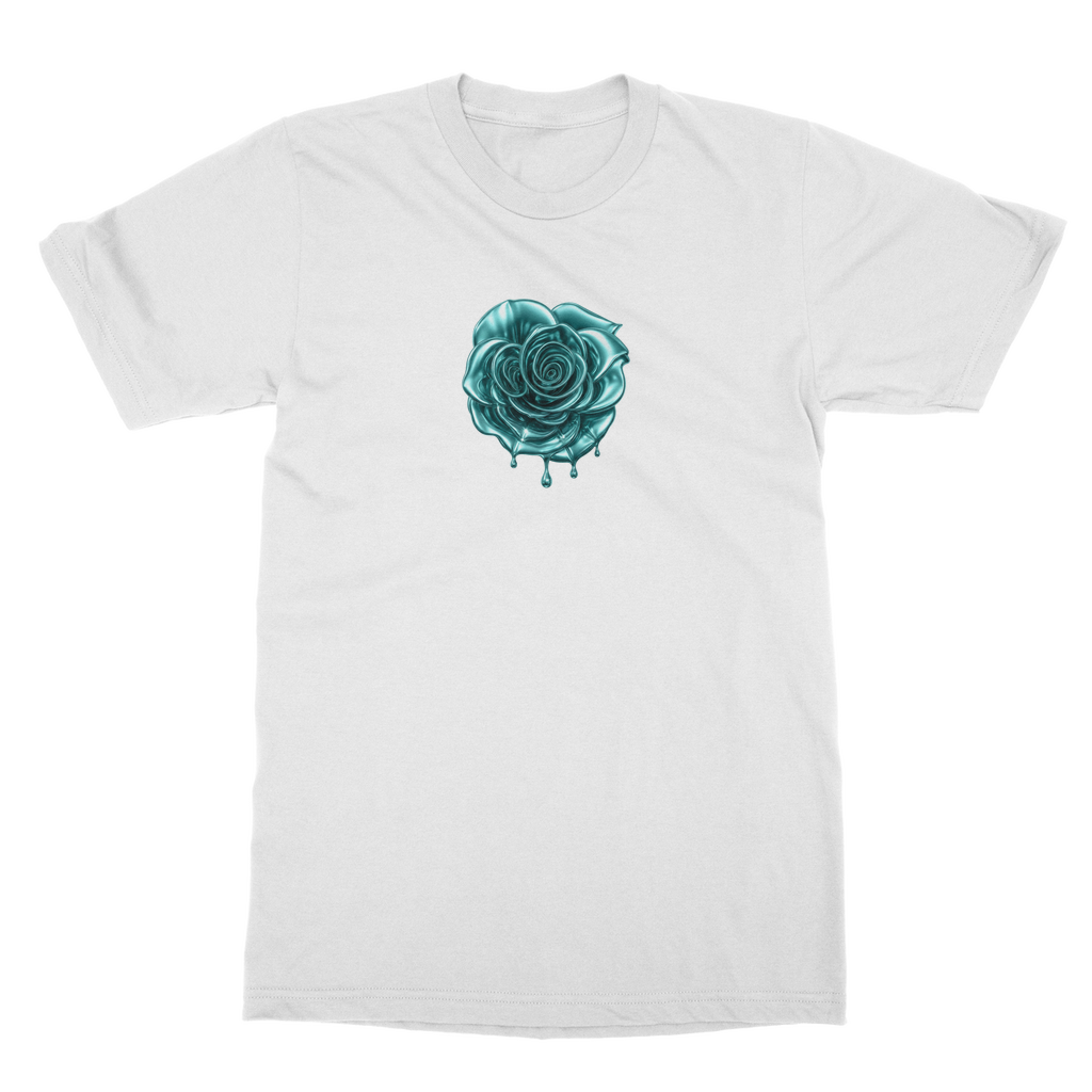 Melammu Blue Chrome Rose T-Shirt Dress