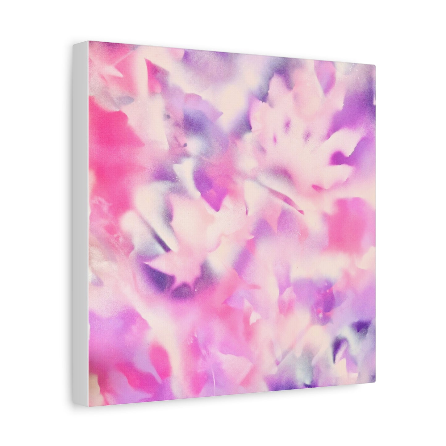 Heavenly Botanical — Pink & Purple Spray Paint Canvas Print | by Valentina Theodora