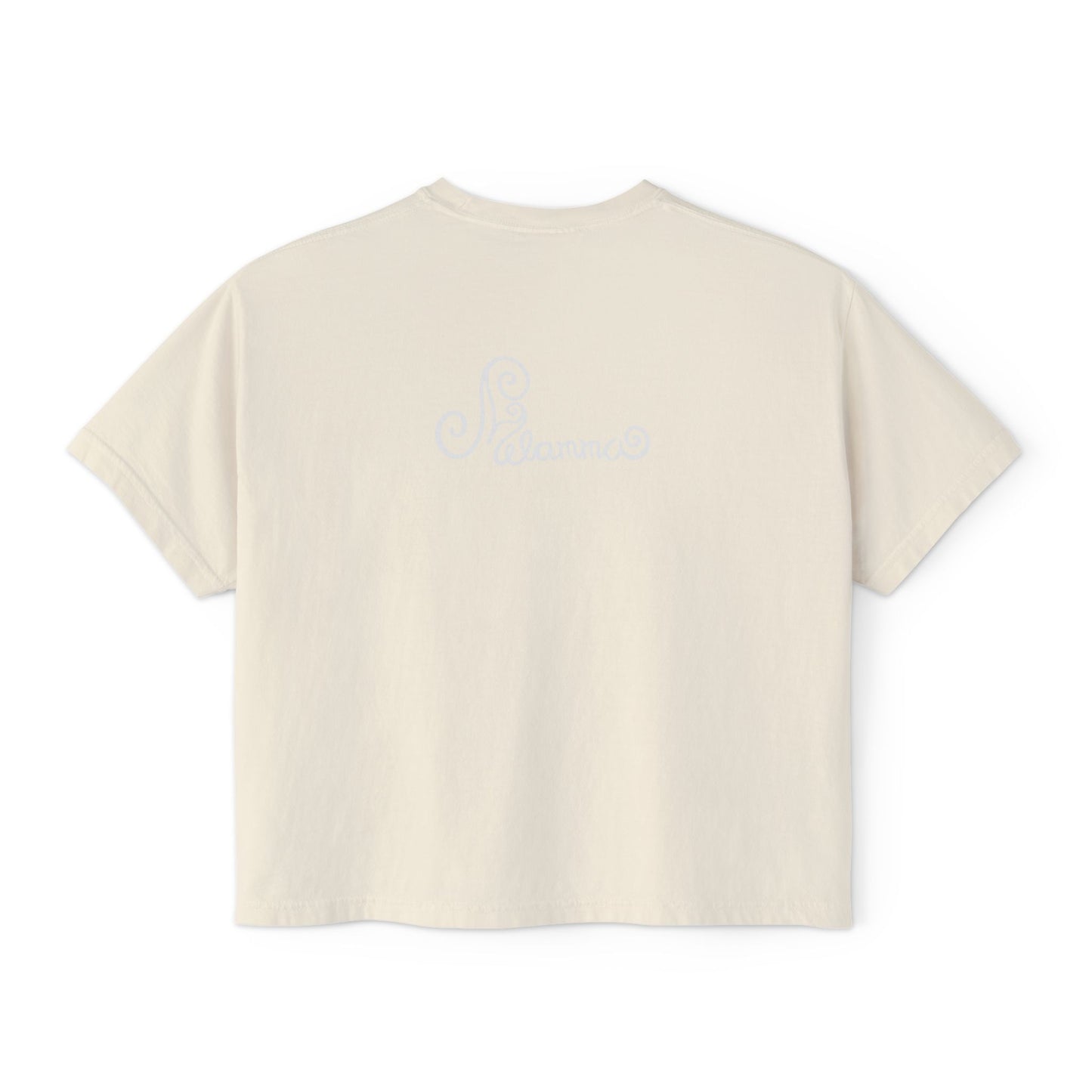 Melammu 8-Point Star Boxy Tee — White Logo Back