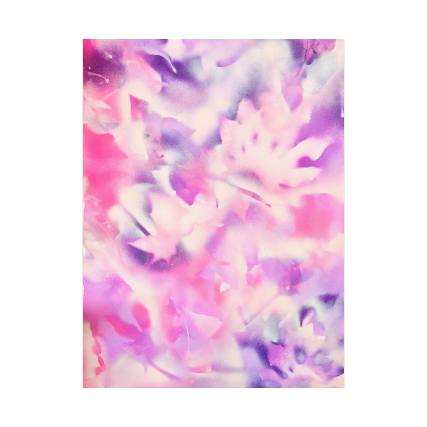 Heavenly Botanical pink sand purple pray paint print canvas by Valentina Theodora