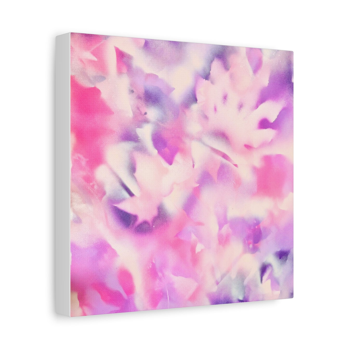 Heavenly Botanical — Pink & Purple Spray Paint Canvas Print | by Valentina Theodora
