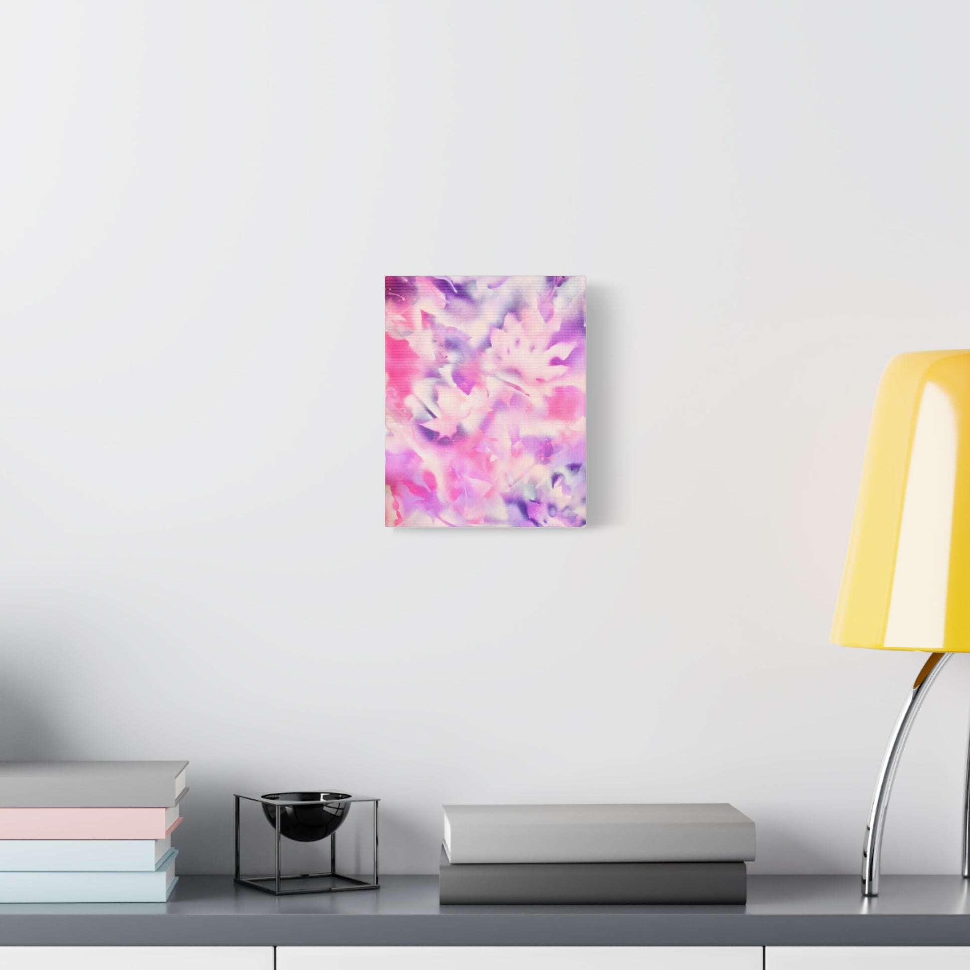 Heavenly Botanical pink sand purple pray paint print canvas by Valentina Theodora