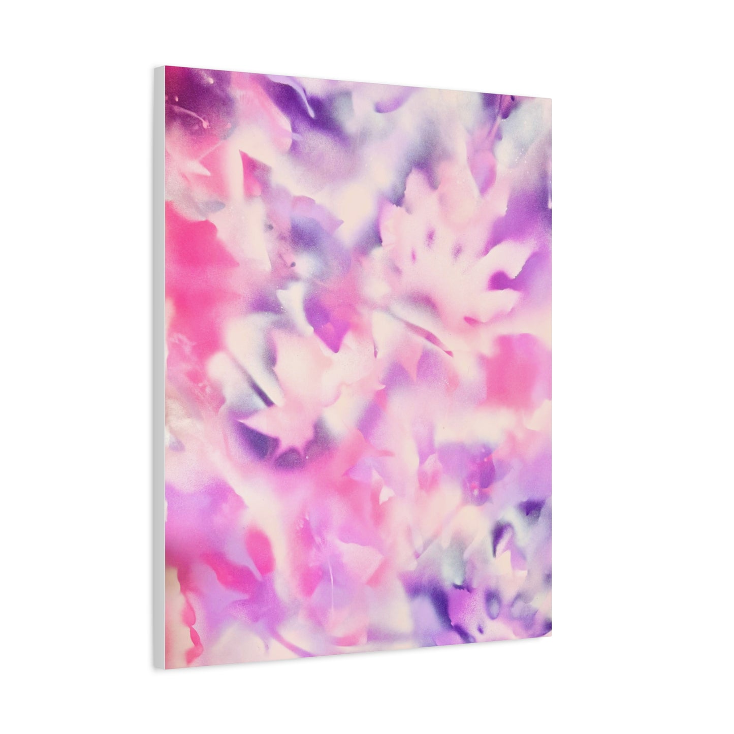 Heavenly Botanical — Pink & Purple Spray Paint Canvas Print | by Valentina Theodora