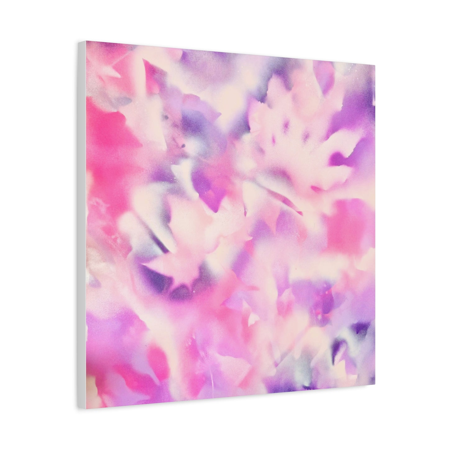 Heavenly Botanical — Pink & Purple Spray Paint Canvas Print | by Valentina Theodora
