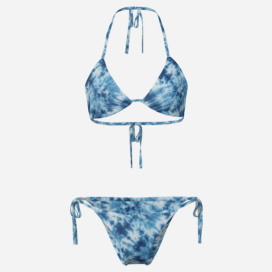 Melammu wearable art swimwear — navy tie-dye collection sexy string bikini ethereal hot designer