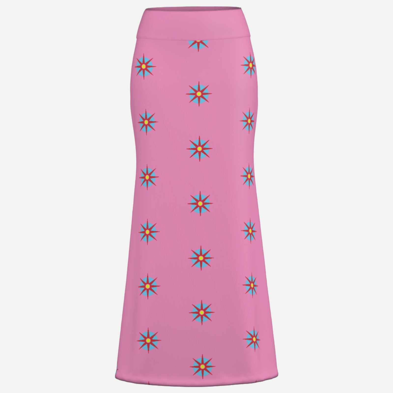 designer Valentina Theodora maxi flare skirt bubblegum pink bold delicious long celestial ultra cool statement piece