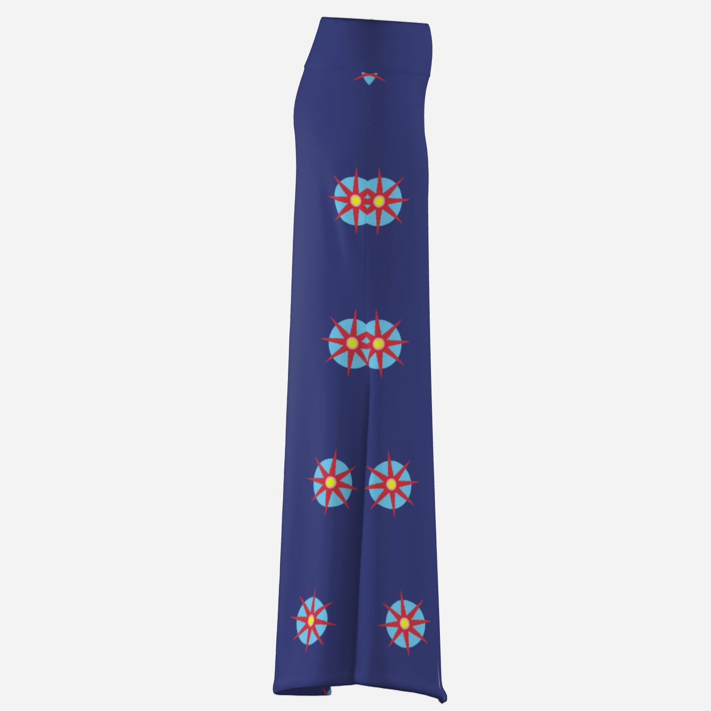 navy maxi skirt flare with8 point star celestial vibes sacred geometry ultra cool statement piece bold colour daring Melammu by Valentina Theodora
