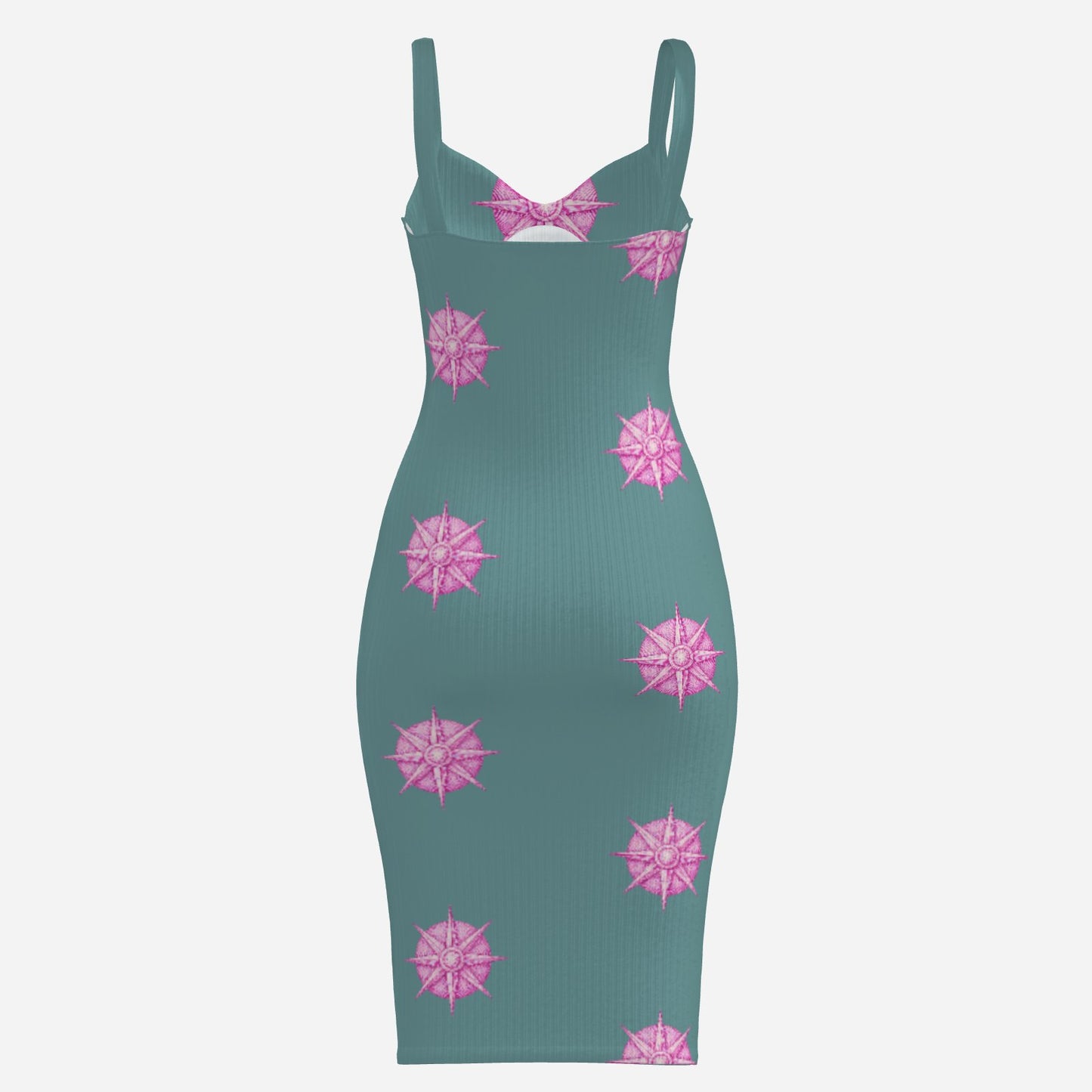 Melammu designer teal and pink medallion exclusive vibrant unique dress