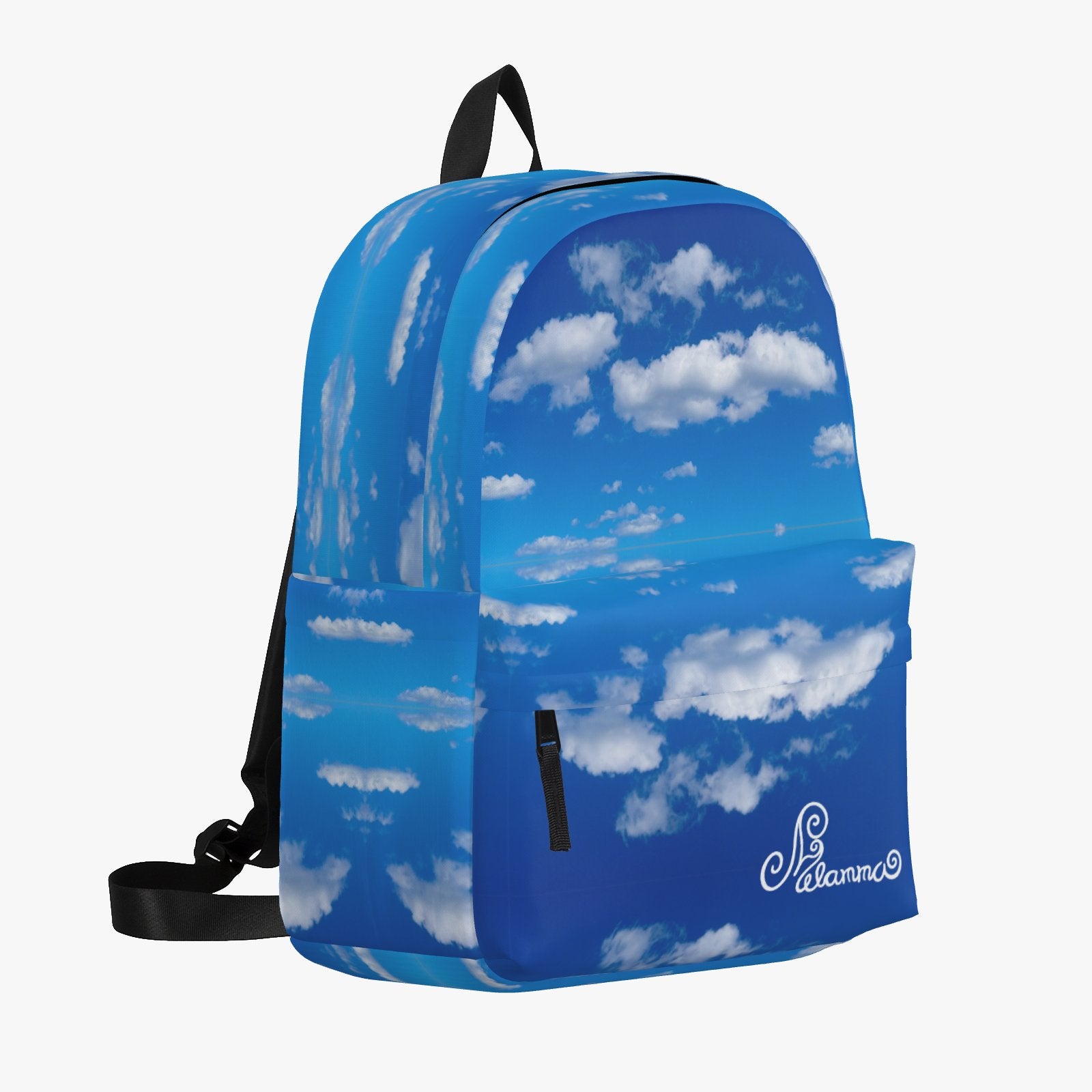 Cloud print backpack by Melammu real clouds bluesky thinking