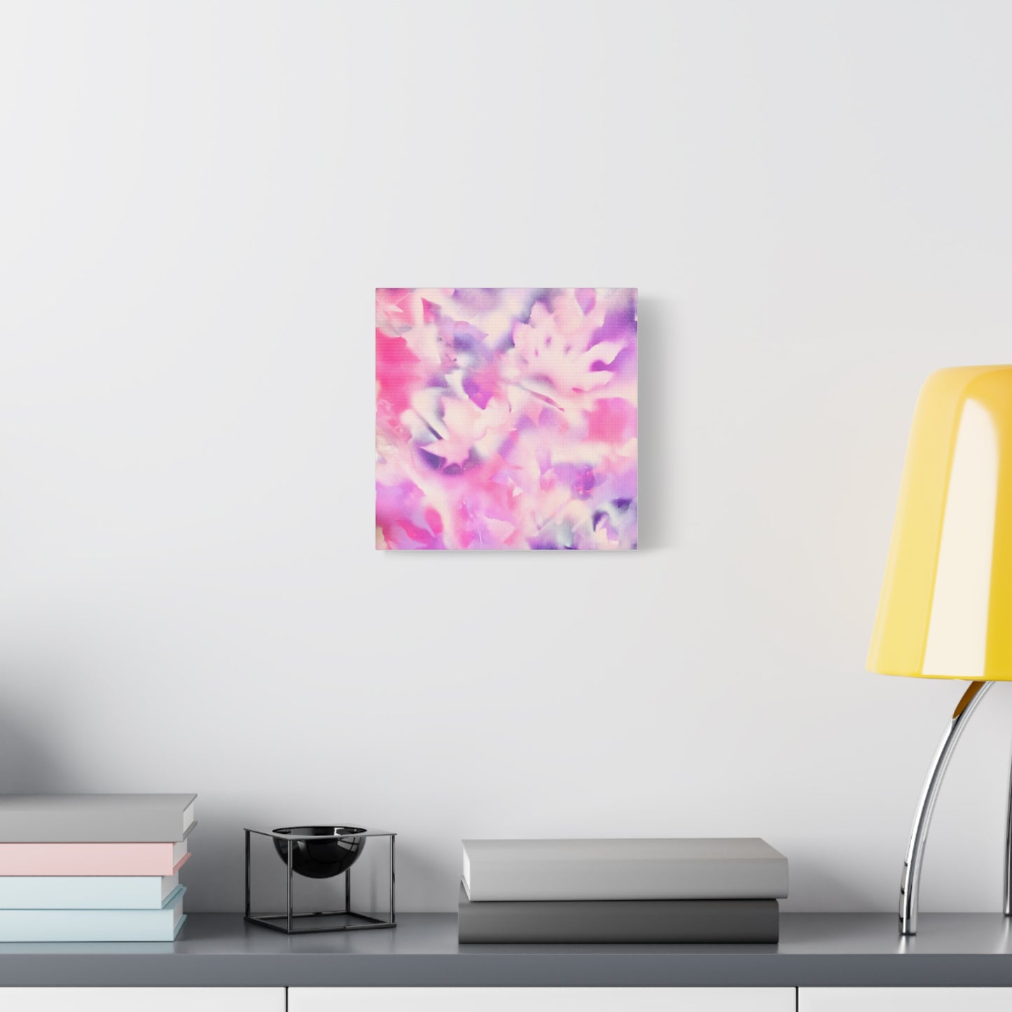 Heavenly Botanical — Pink & Purple Spray Paint Canvas Print | by Valentina Theodora