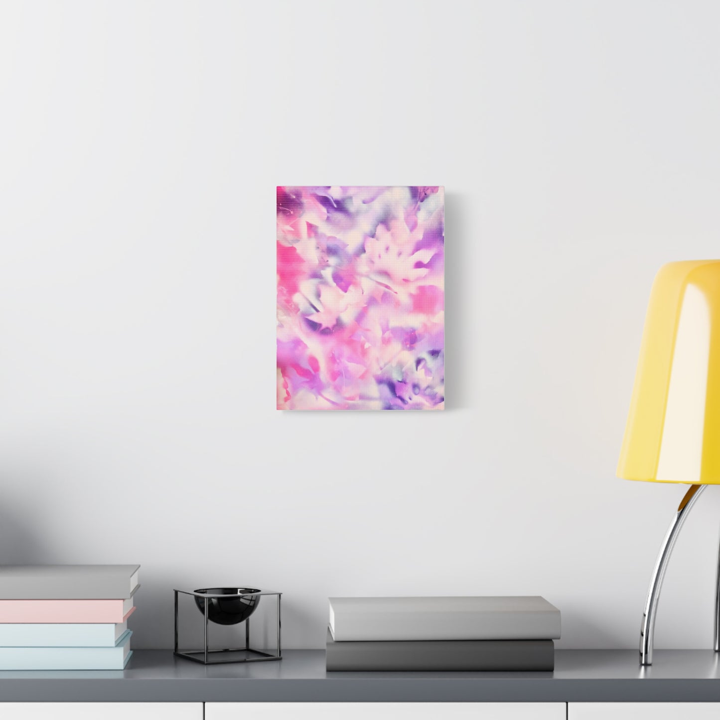 Heavenly Botanical pink sand purple pray paint print canvas by Valentina Theodora