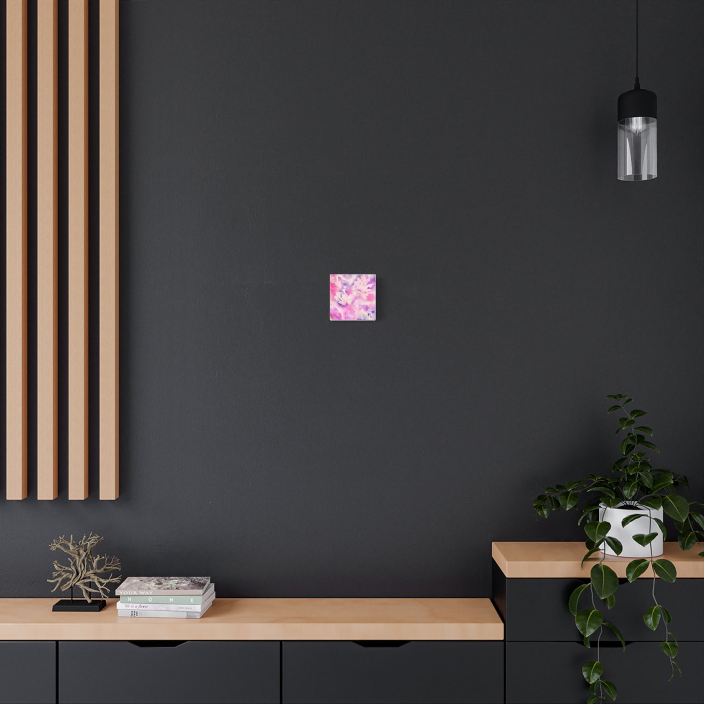Heavenly Botanical — Pink & Purple Spray Paint Canvas Print | by Valentina Theodora
