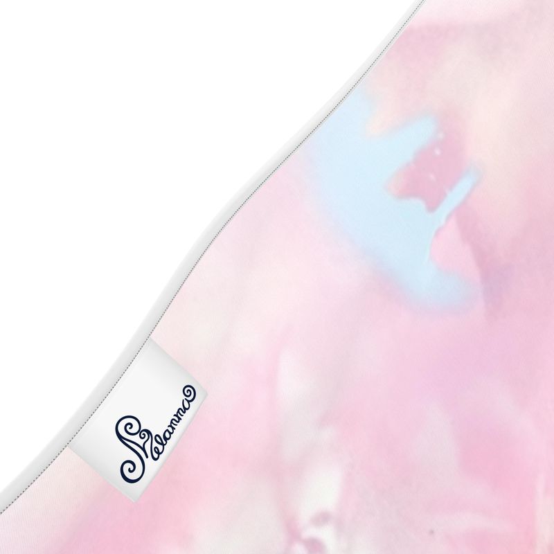 Melammu multicoloured botanical halterneck backless dress