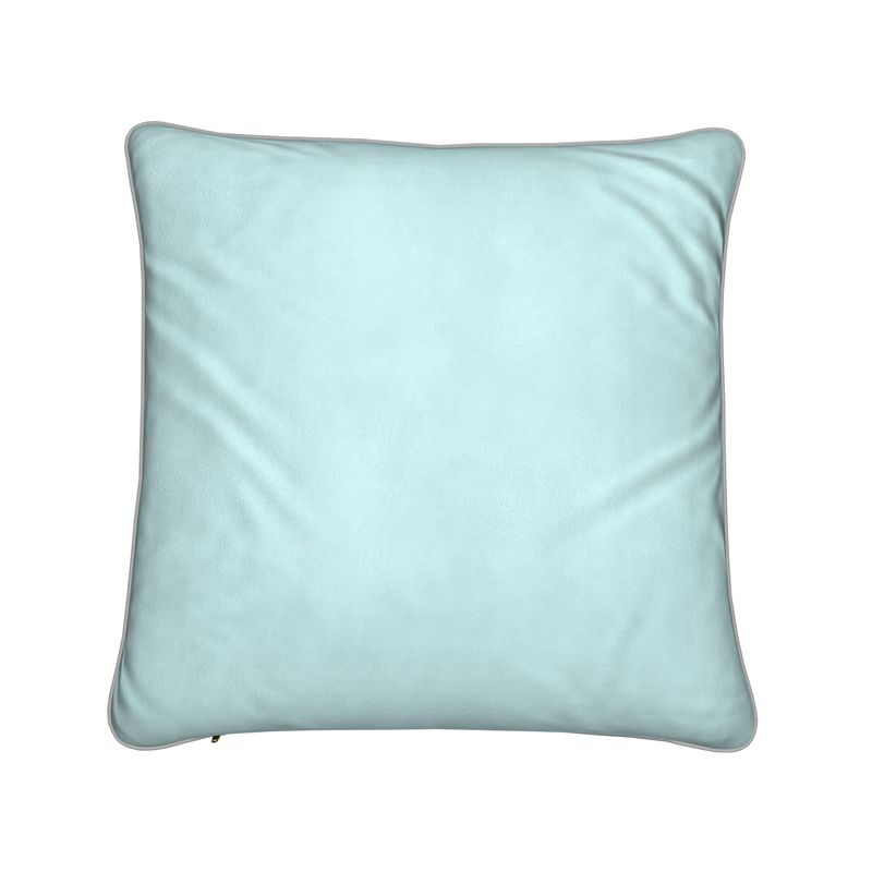 Melammu violet and dark blue botanical print cushions