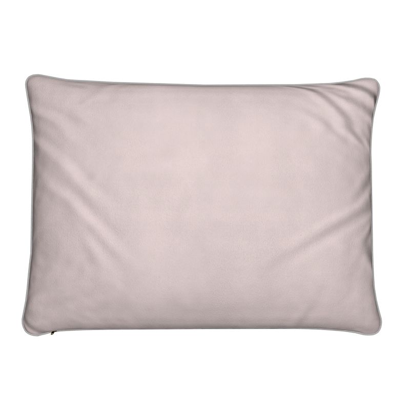 Melammu blue and violet botanical rectangular cushion with white pipin