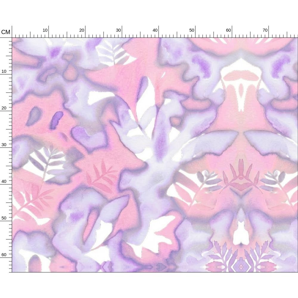 03 Melammu botanical purple and pink ethereal geometric print