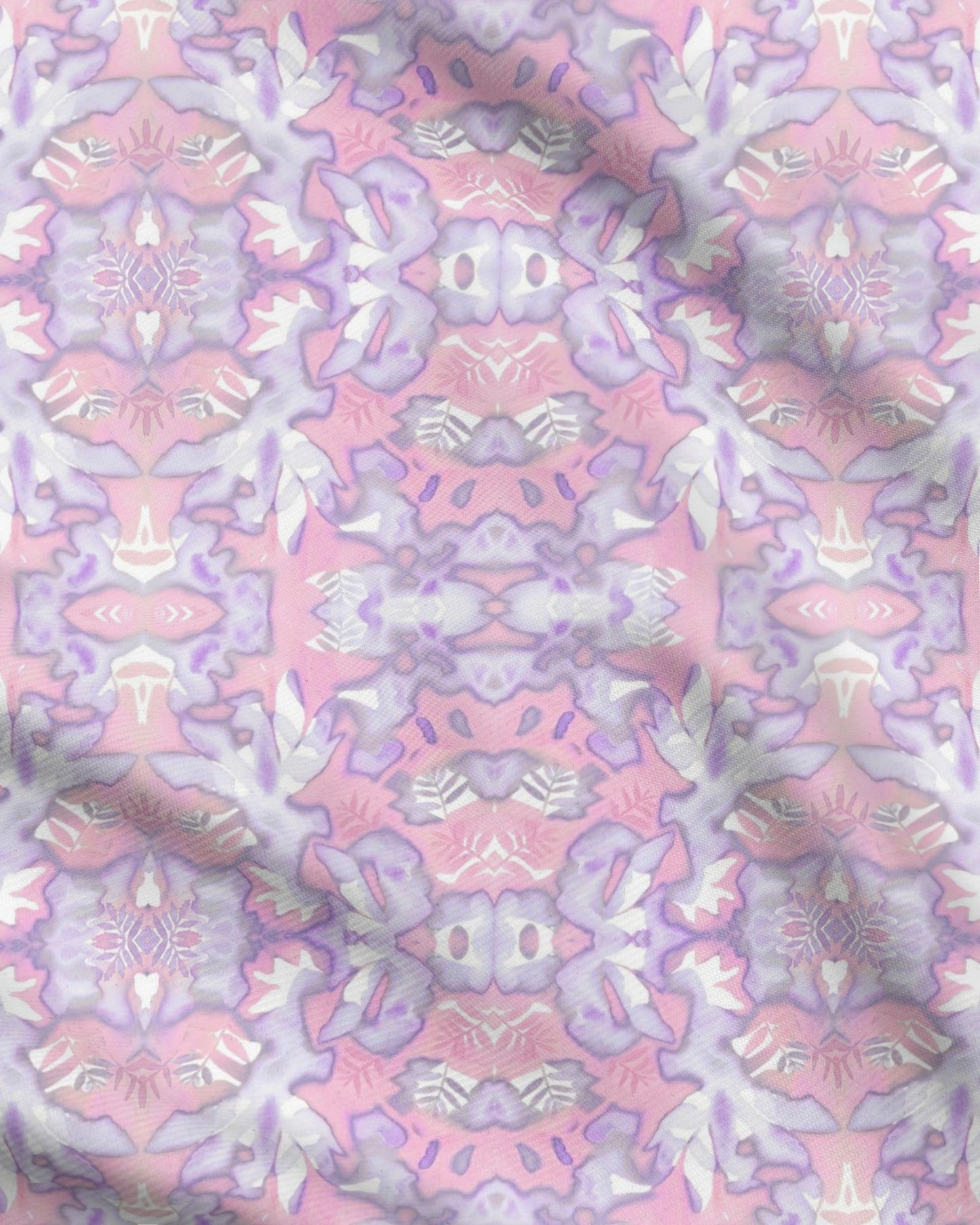 03 Melammu botanical purple and pink ethereal geometric print