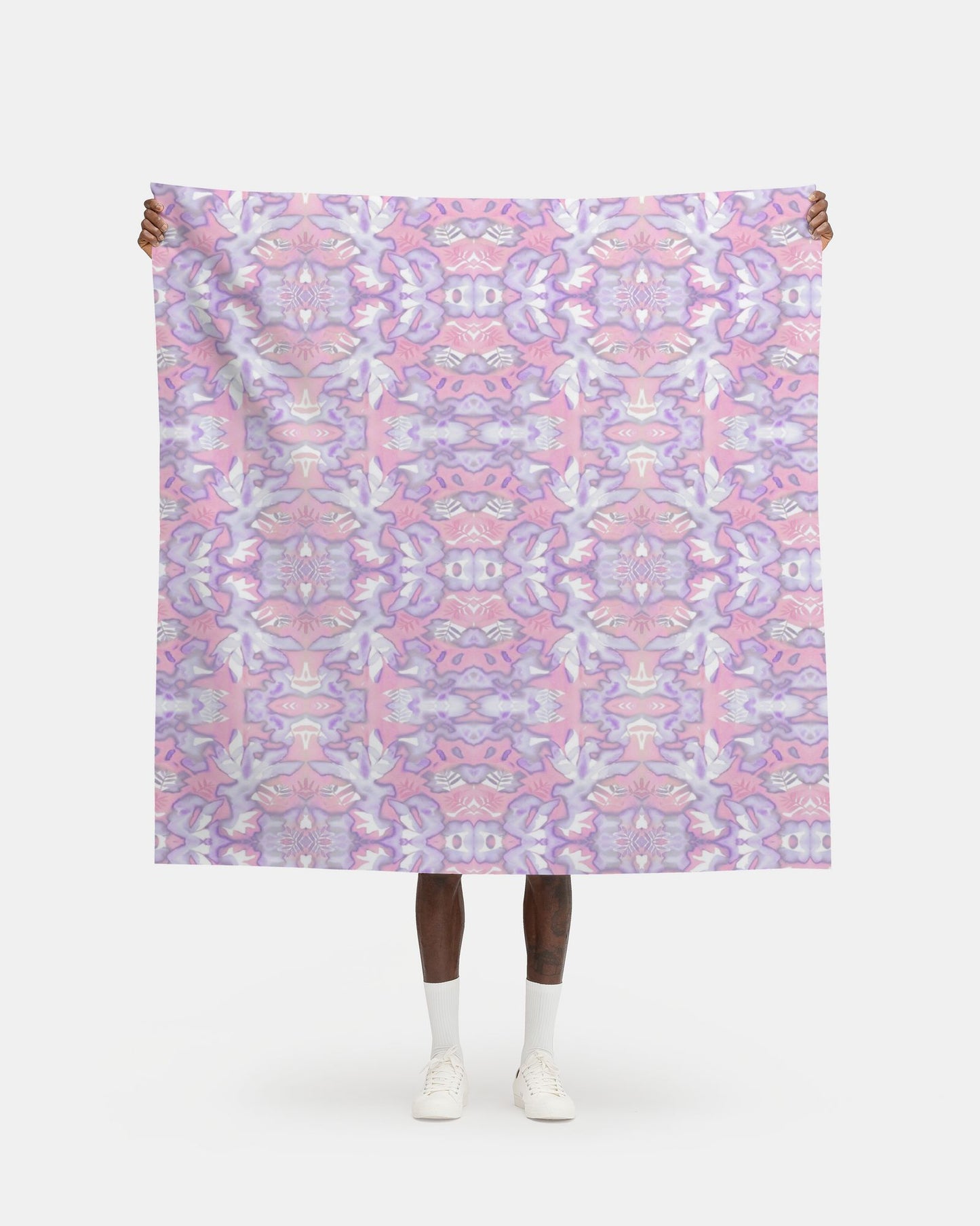 03 Melammu botanical purple and pink ethereal geometric print