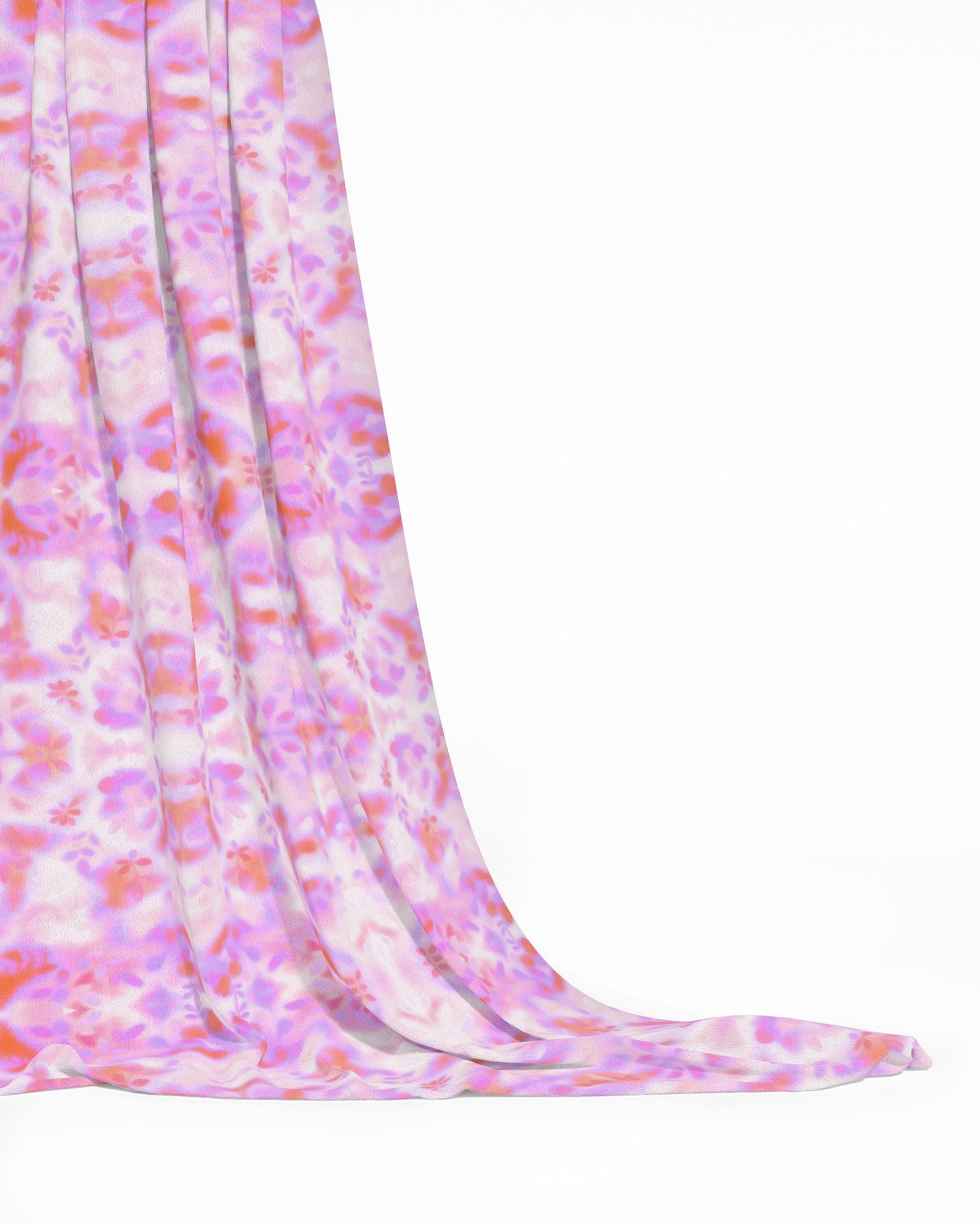 05 Melammu botanical pink red and purple geometric fabric