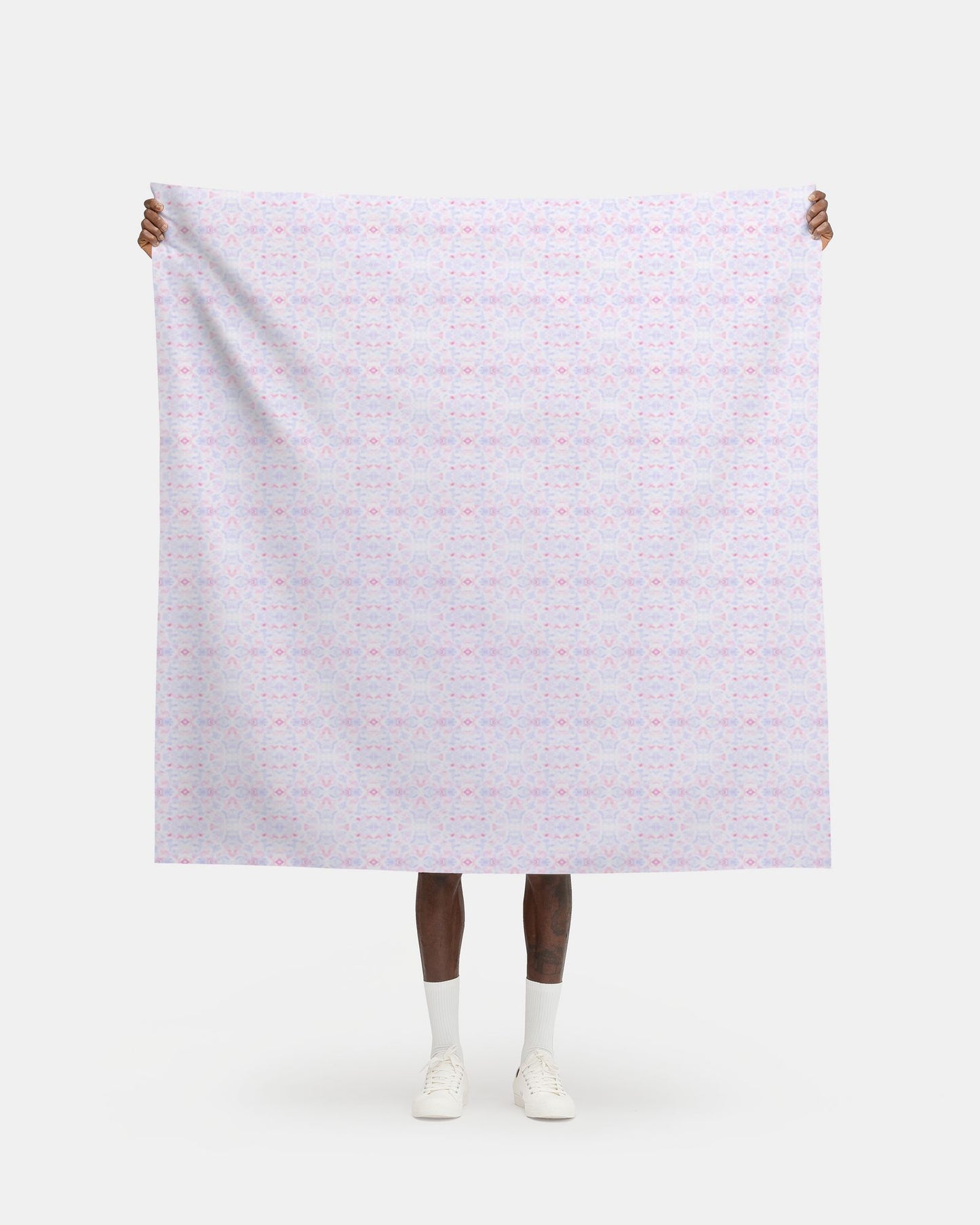 08 Melammu geometric botanical purple and pink fabric
