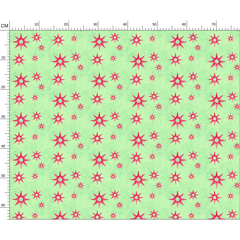 20 Melammu 8 point 3d star in red on green textured background