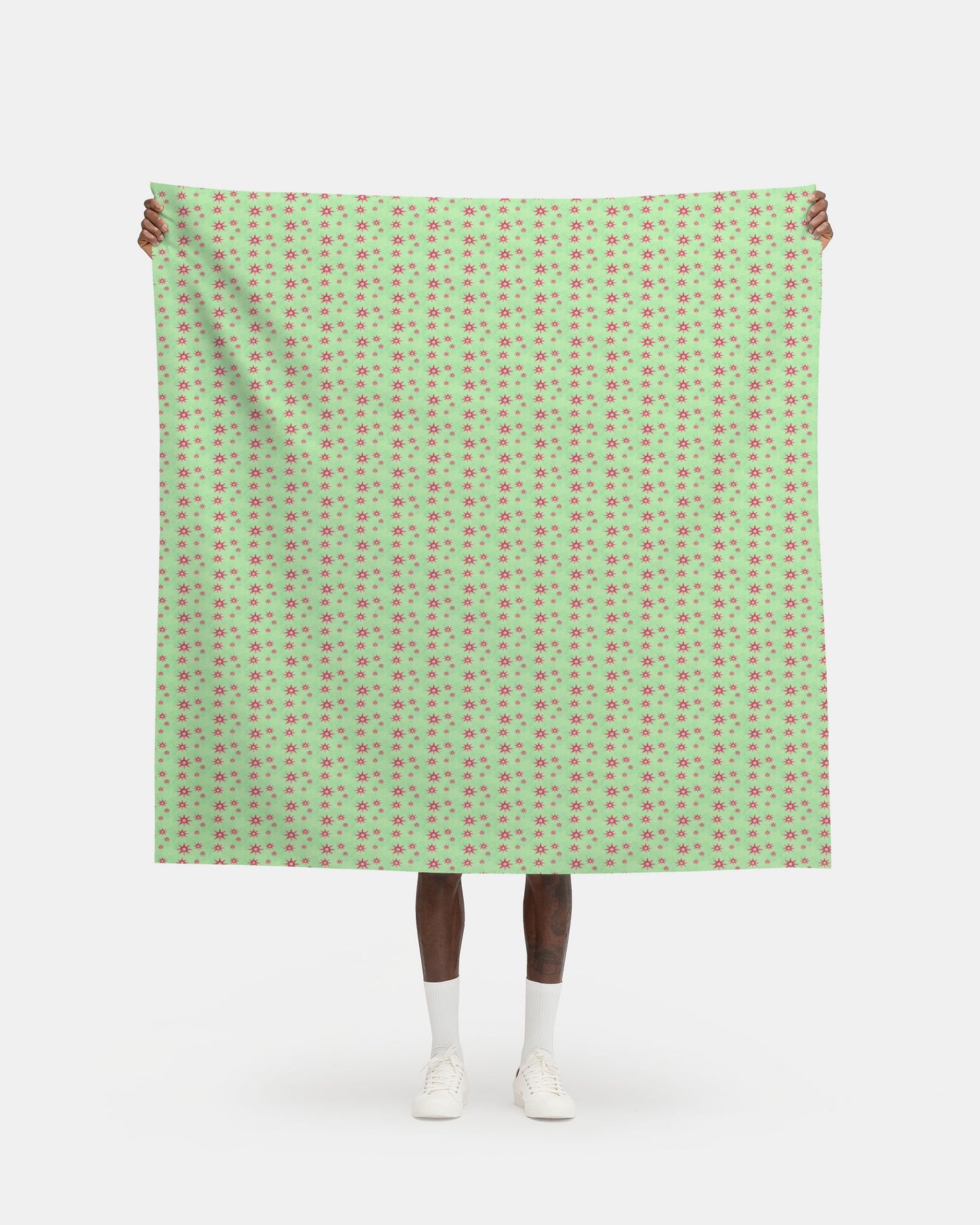 20 Melammu 8 point 3d star in red on green textured background