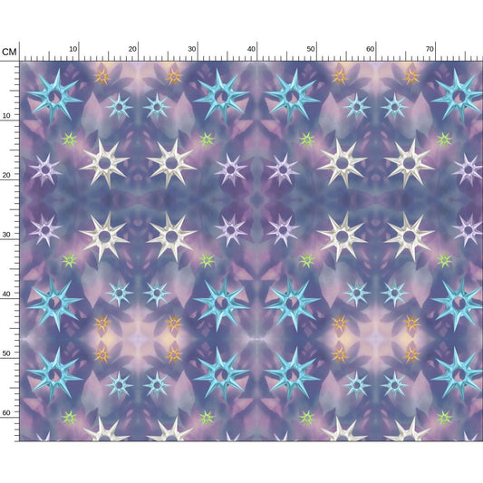  celestial stars botanical  ethereal sacred mystical bold celestial Melammu fabric textiles multicoloured design