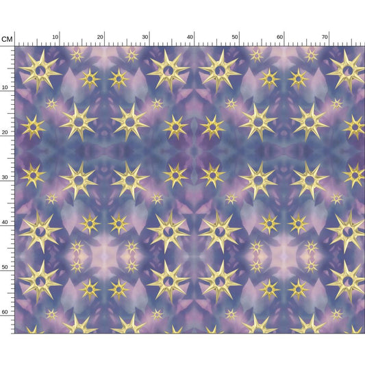  celestial cold star botanical  ethereal sacred mystical bold celestial Melammu fabric design