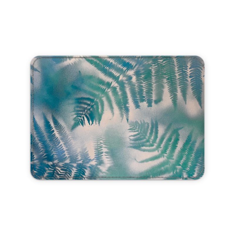 Melammu fern and gold star Leather Card Case