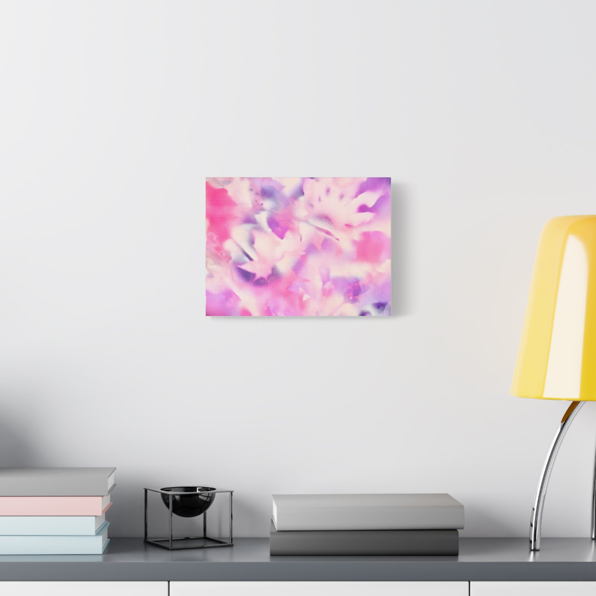 Heavenly Botanical pink sand purple pray paint print canvas by Valentina Theodora