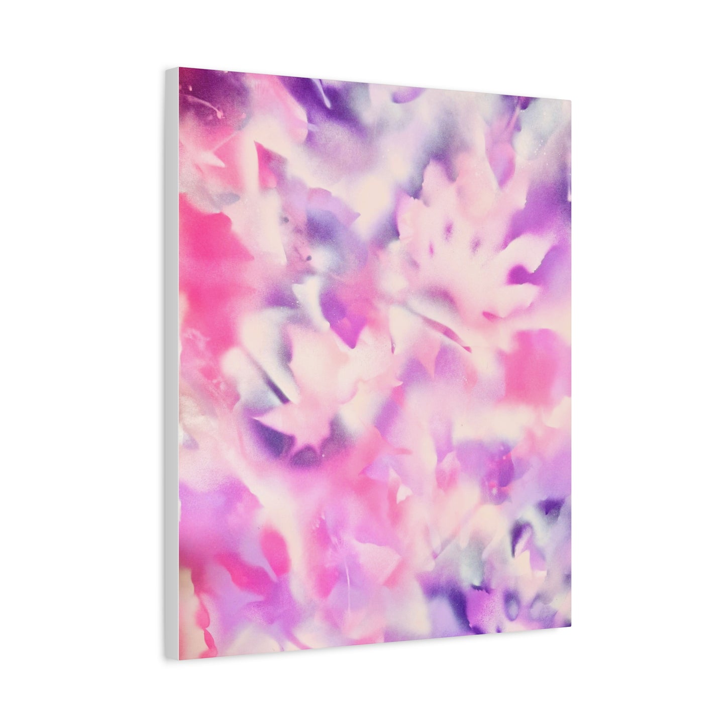Heavenly Botanical — Pink & Purple Spray Paint Canvas Print | by Valentina Theodora