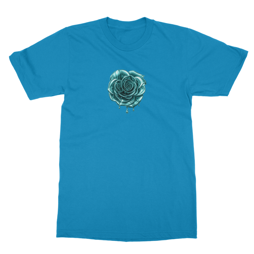 Melammu Blue Chrome Rose T-Shirt Dress