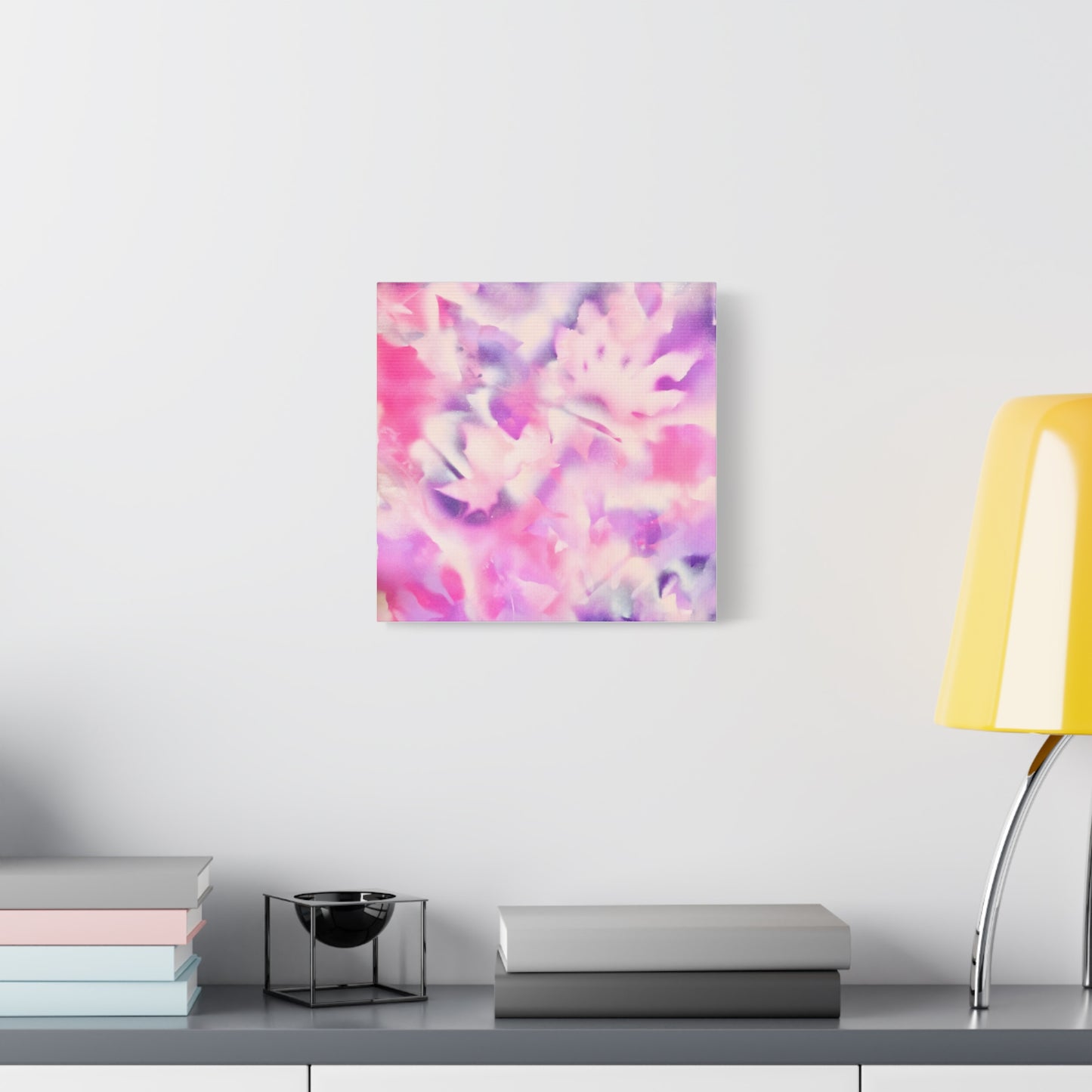 Heavenly Botanical — Pink & Purple Spray Paint Canvas Print | by Valentina Theodora