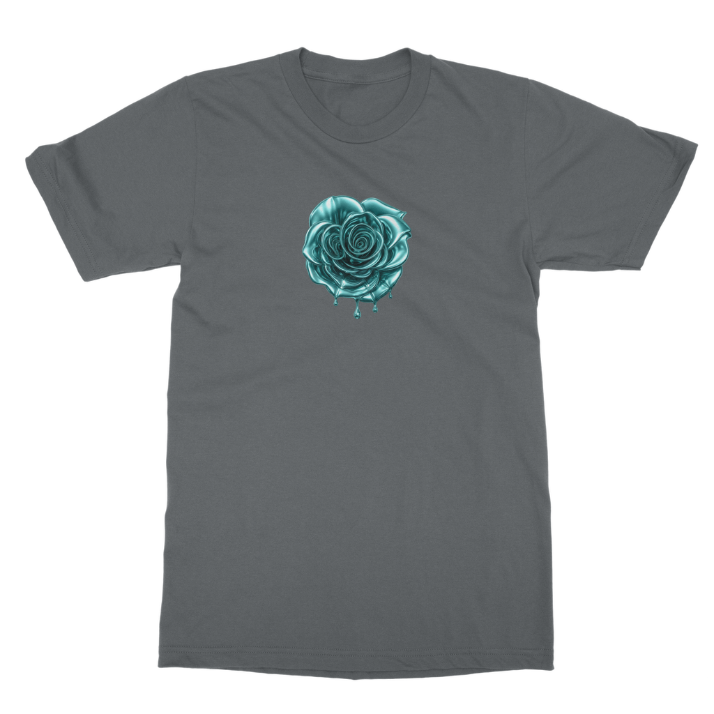 Melammu Blue Chrome Rose T-Shirt Dress