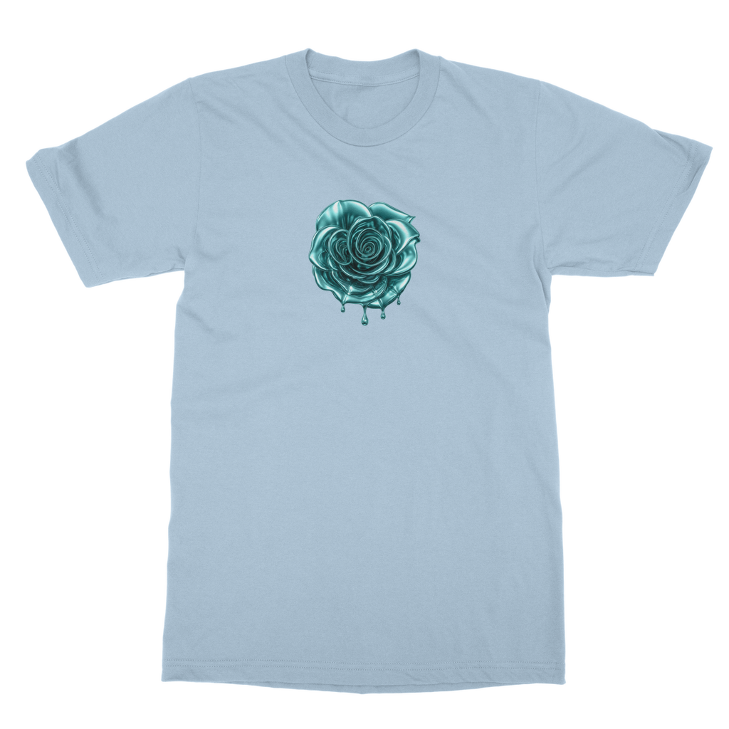 Melammu Blue Chrome Rose T-Shirt Dress