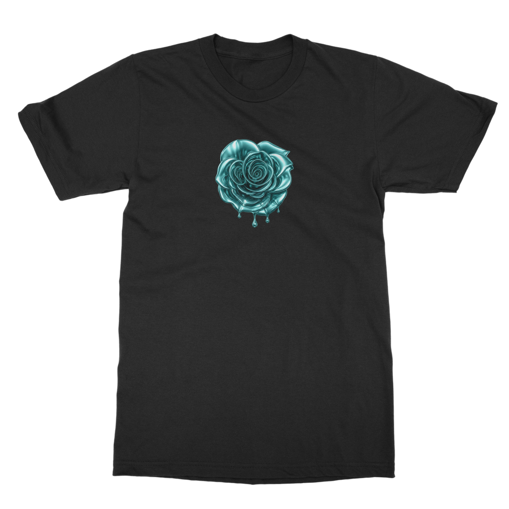 Melammu Blue Chrome Rose T-Shirt Dress