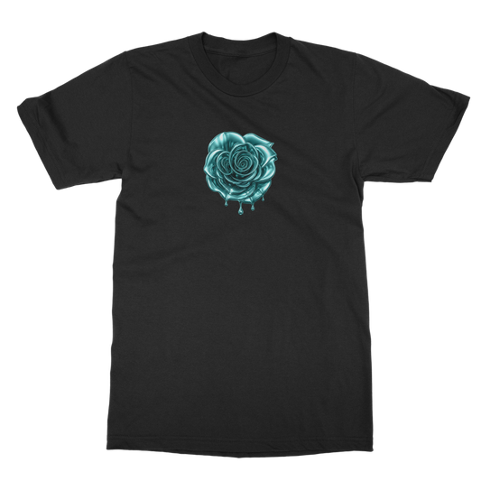 Melammu Blue Chrome Rose T-Shirt Dress