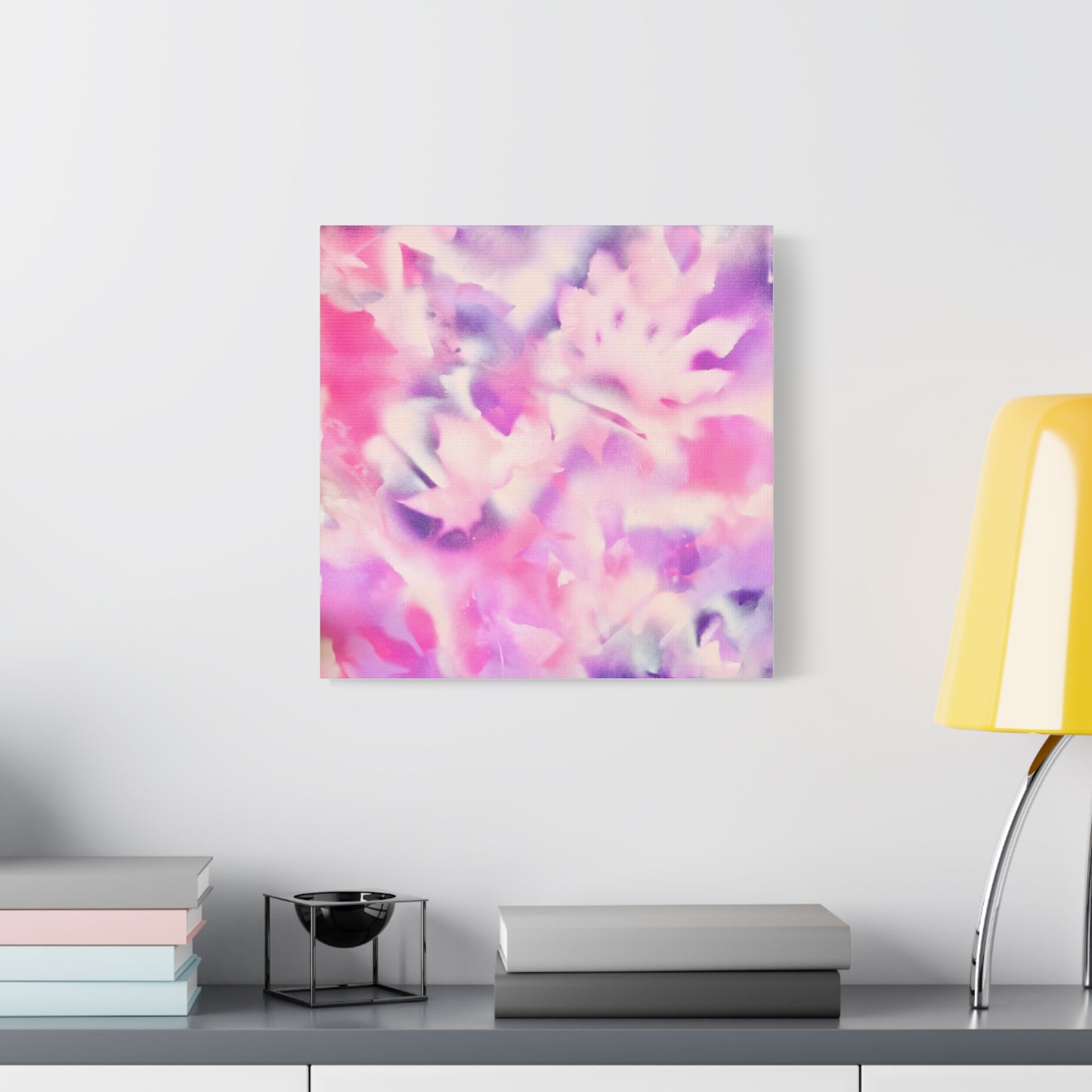 Heavenly Botanical — Pink & Purple Spray Paint Canvas Print | by Valentina Theodora