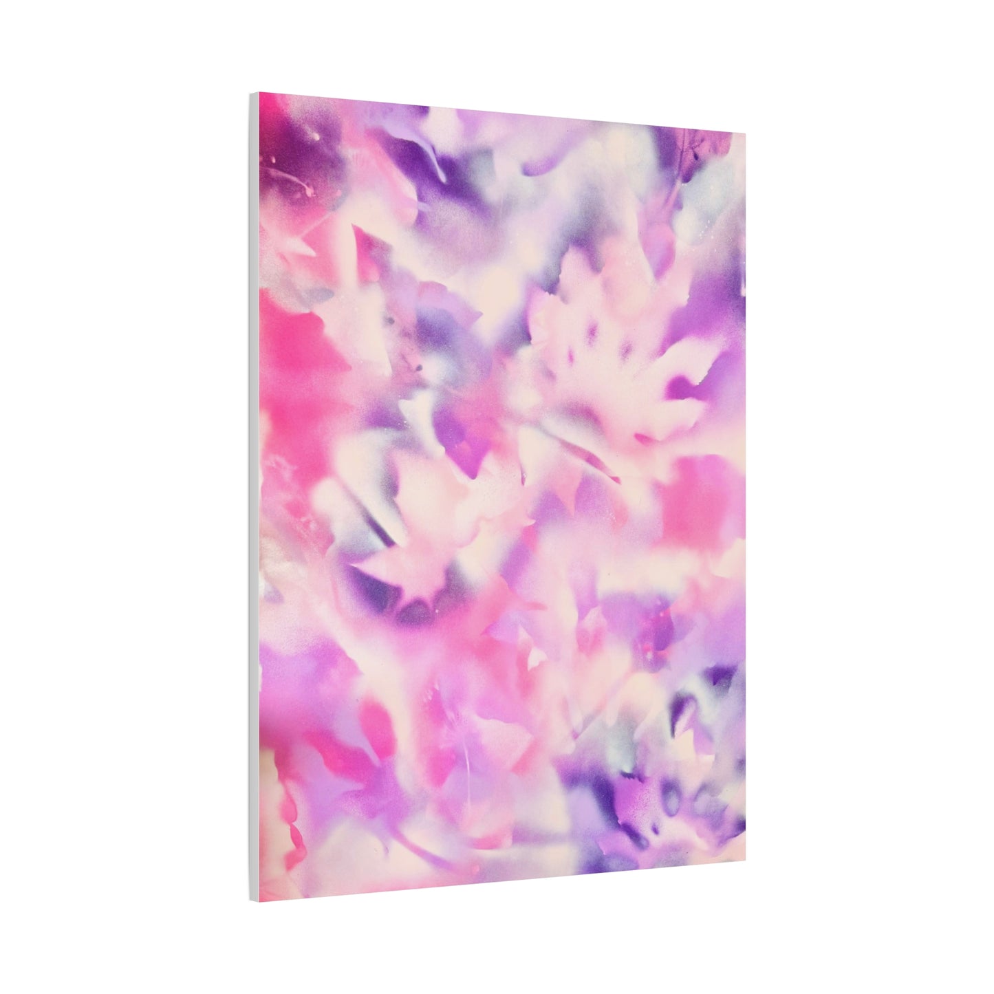 Heavenly Botanical — Pink & Purple Spray Paint Canvas Print | by Valentina Theodora