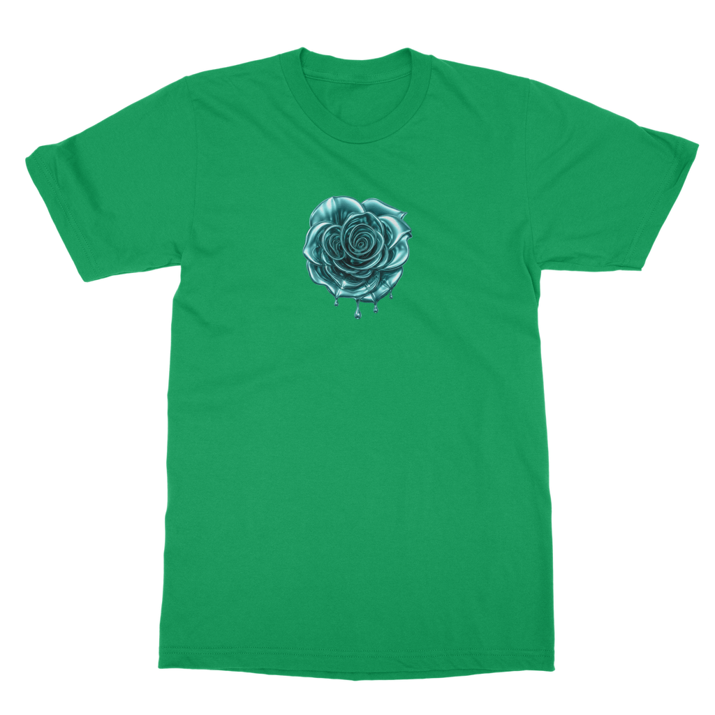 Melammu Blue Chrome Rose T-Shirt Dress