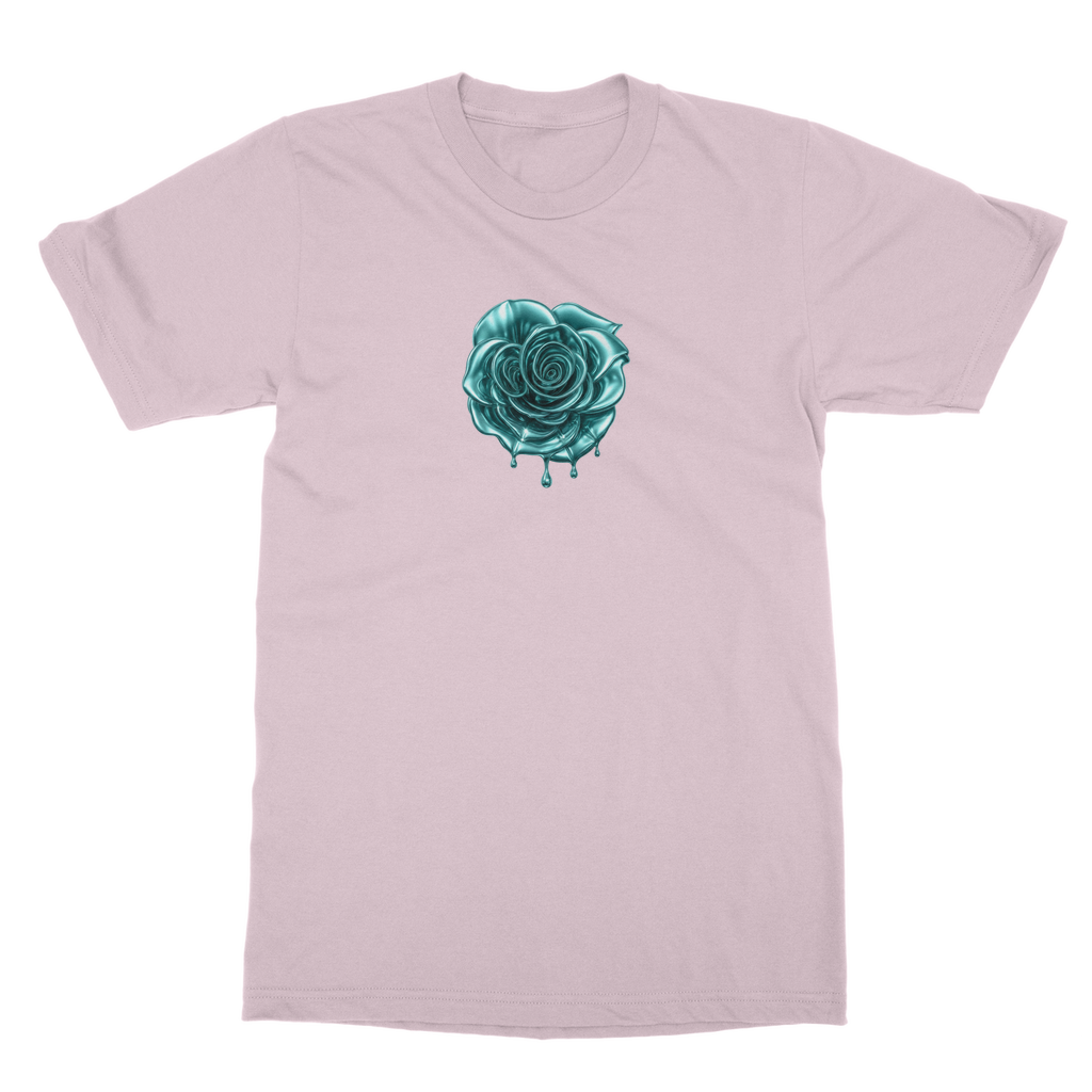 Melammu Blue Chrome Rose T-Shirt Dress