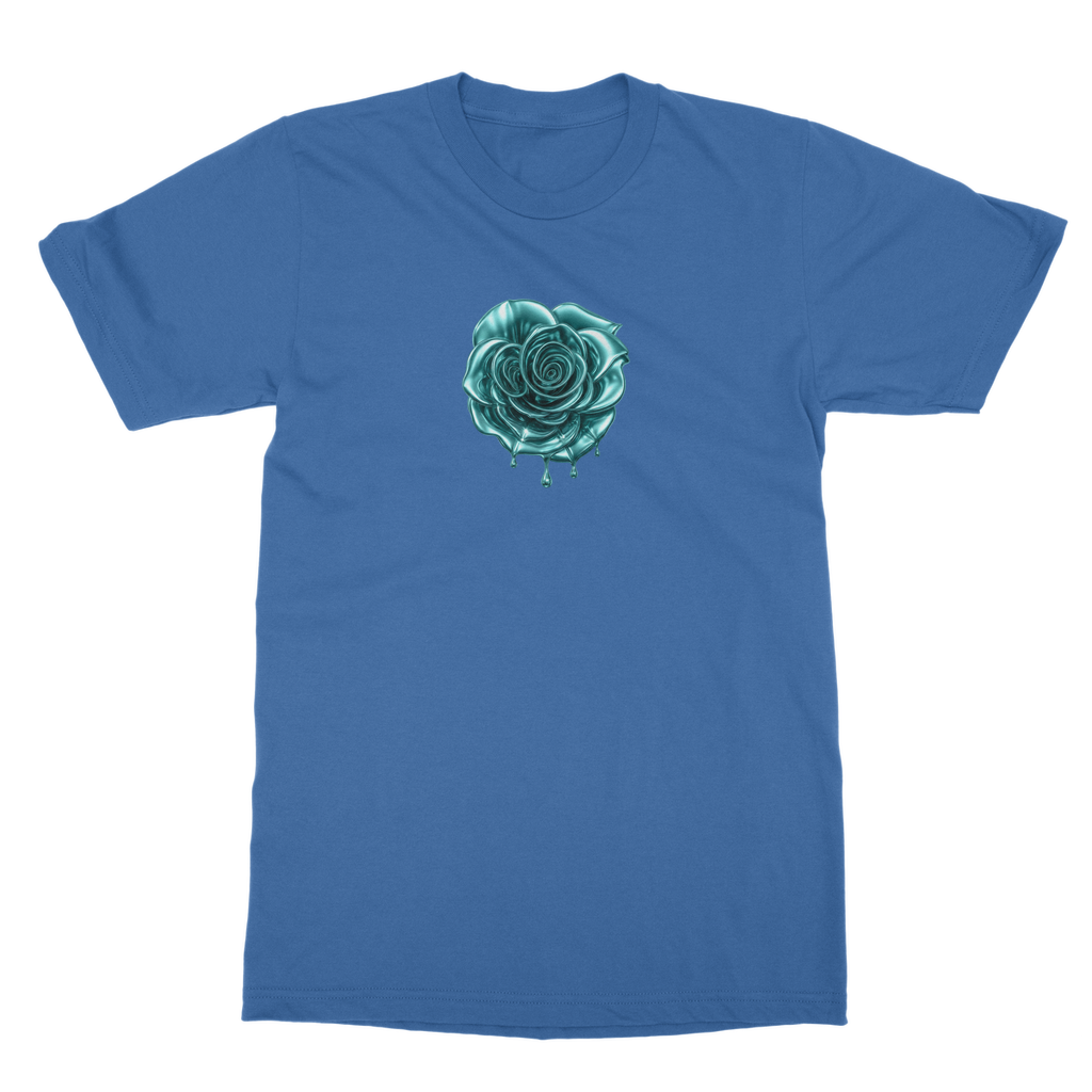 Melammu Blue Chrome Rose T-Shirt Dress