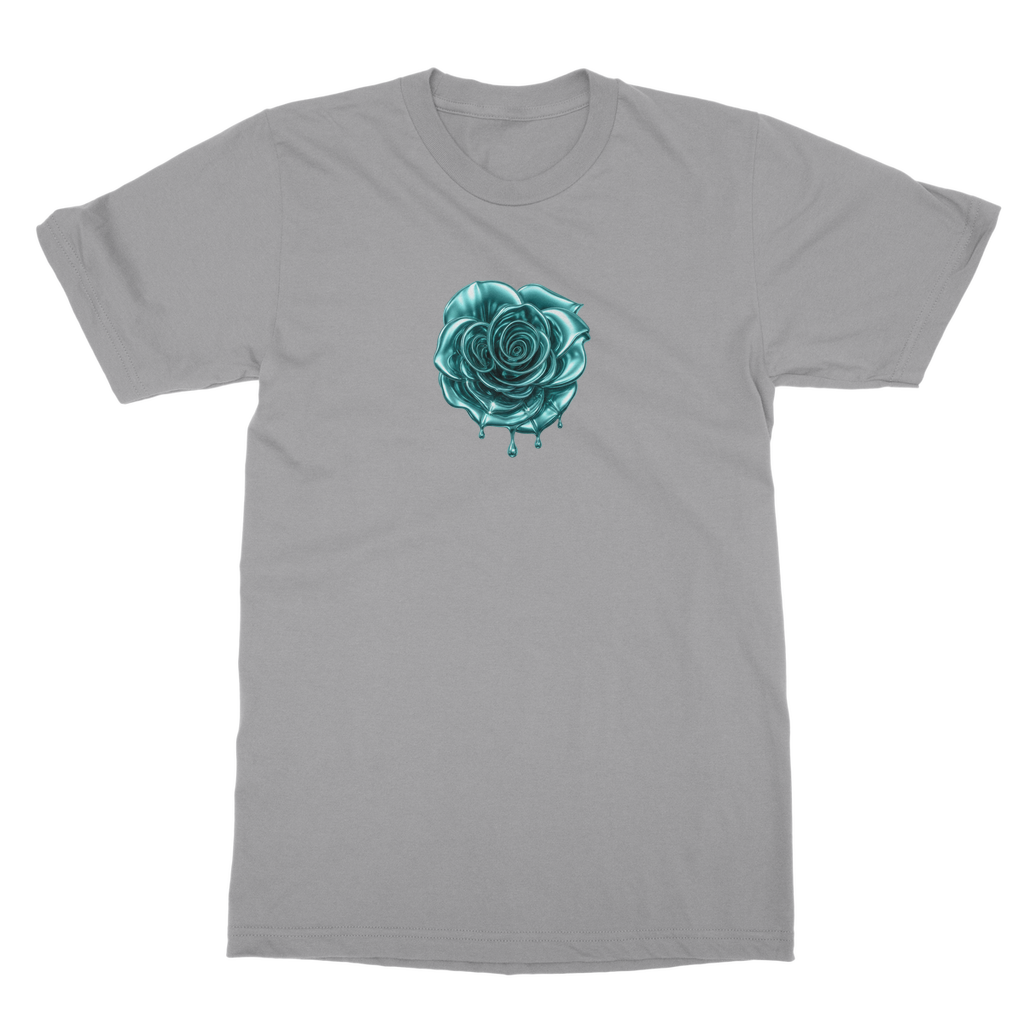 Melammu Blue Chrome Rose T-Shirt Dress