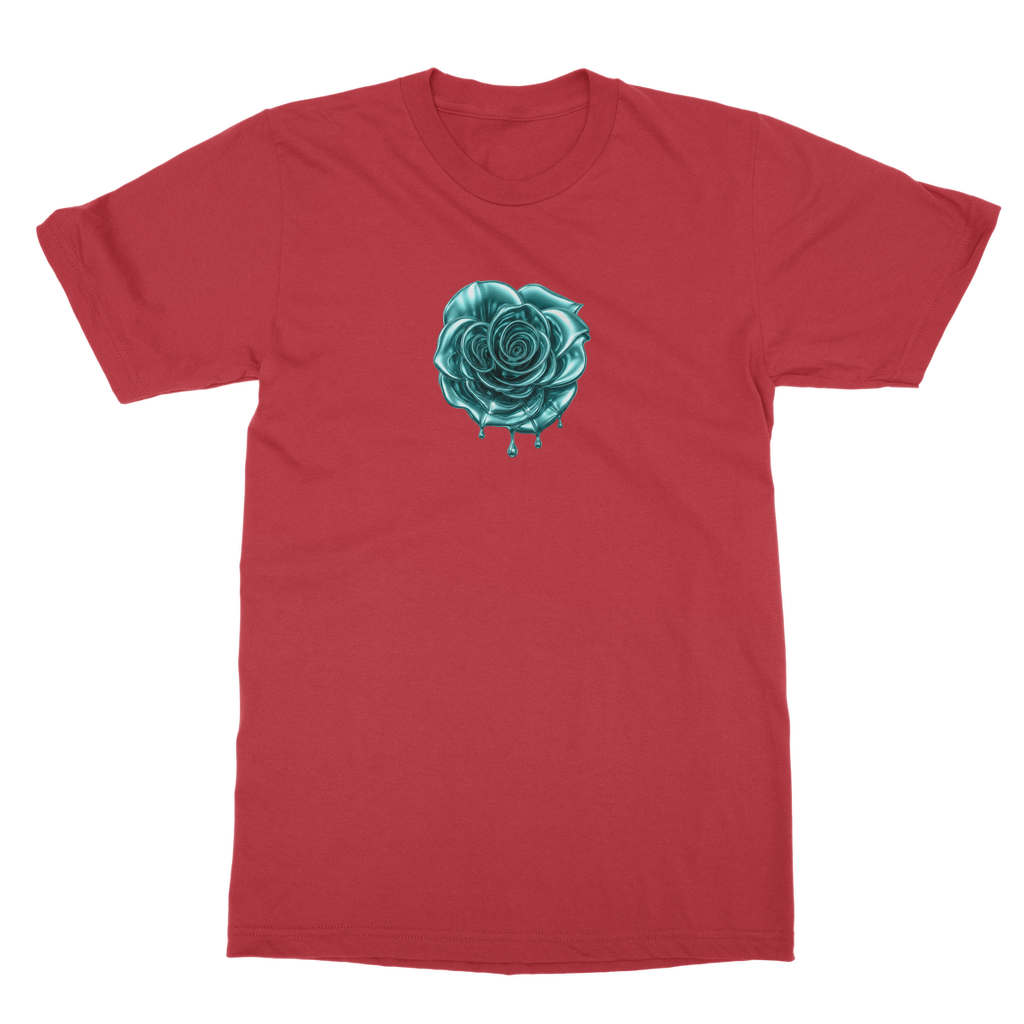 Melammu Blue Chrome Rose T-Shirt Dress