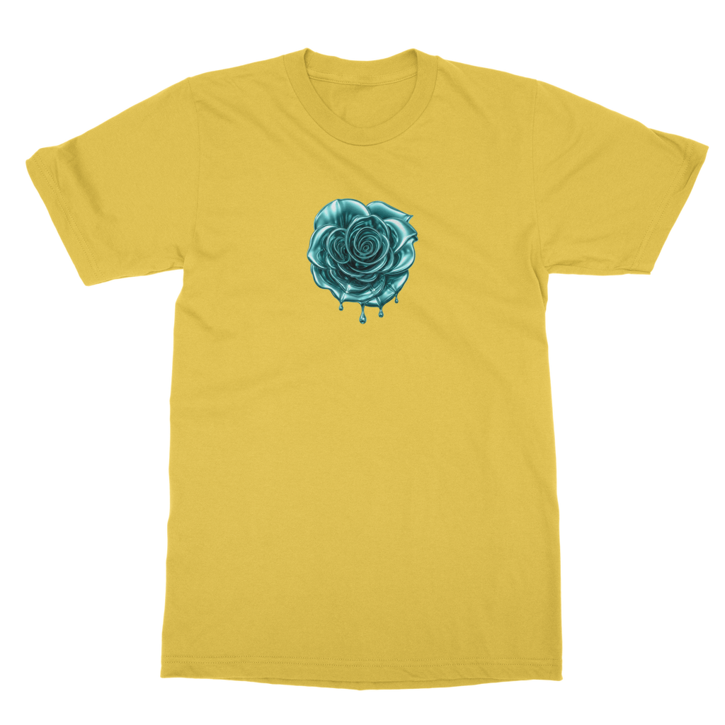 Melammu Blue Chrome Rose T-Shirt Dress